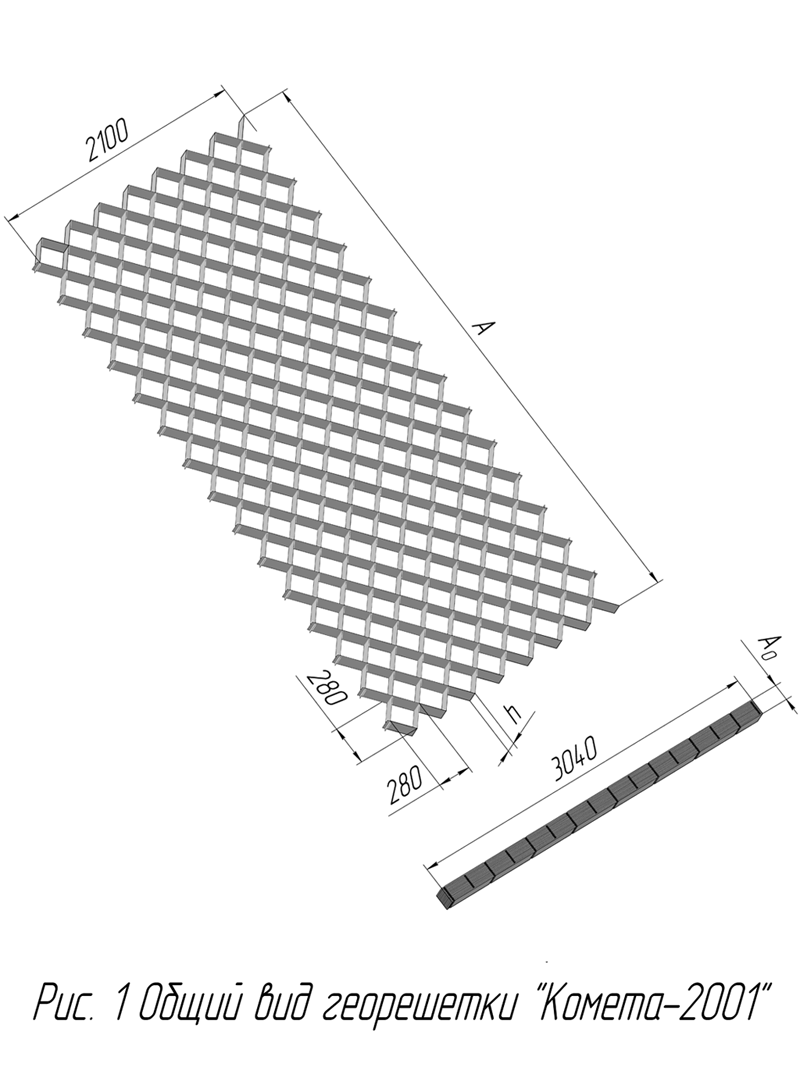 Общий вид георешетки КОМЕТА-2001